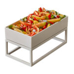 Stand buffet GN 2/4 - 53 x 16,5 x 16 cm - metallo - bianco - Leone - immagine 2