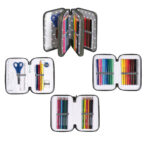 Astuccio Colors 3 zip - 13 x 20 x 7,5 cm - tessuto - colori assortiti - Colorosa - immagine 8