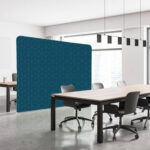 Divisorio in tessuto Wall Decor - 200 x H 150 cm - blu/rombi azzurri - Studio T - immagine 2