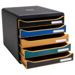 Cassettiera Big Box Plus NeoDeco -  5 cassetti - 34,7 x 27,8 x 26,7 cm - multicolore - Exacompta - immagine 2