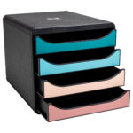 Cassettiera Big Box Skandi - 4 cassetti - 34,7 x 27,8 x 26,7 cm - multicolore - Exacompta - immagine 2