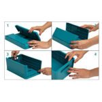 Scatola pieghevole The Smart Case mini Skandi - 18,8 x 13,8 x 9,5 cm - blu pacifico - Exacompta - immagine 3