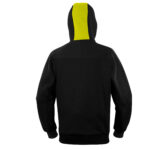 Felpa Borgo - con cappuccio - taglia XL - nero/giallo - Deltaplus - immagine 2