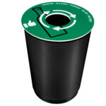 Coperchio raccolta vetro - per cestino 133R - diametro 38 cm - PVC - verde - Cep - immagine 2