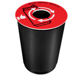 Coperchio raccolta metallo - per cestino 133R - diametro 38 cm - PVC - rosso - Cep - immagine 2