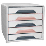 Cassettiera Smoove 7-111 Mineral - 5 cassetti -  36 x 28,8 x 27,1 cm - multicolore - Cep - immagine 2