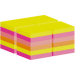 Blocco foglietti Post-it - 654-COL-VP24 - 76  x 76 mm - colori assortiti - 90 fogli - Post-it - conf. 24 blocchi - immagine 2
