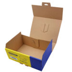 Scatola automontante per ecommerce PICK&Post - S - 26 x 19 x 10 cm - giallo/blu - Blasetti - immagine 4