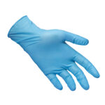 Guanti in nitrile extra strong N69 - senza polvere - taglia XXL - azzurro - Reflexx - conf. 100 pezzi - immagine 2