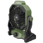 Ventilatore portatile - da campeggio - con luce LED - diametro 12 cm - 25,5 x 21 x 11,5 cm - Melchioni family - immagine 2