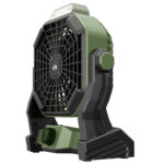 Ventilatore portatile - da campeggio - con luce LED - diametro 12 cm - 25,5 x 21 x 11,5 cm - Melchioni family - immagine 3