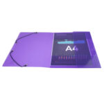 Cartella 3 lembi con elastico angolare Crystal Colours - A4 - PP - colori assortiti - Exacompta - immagine 3