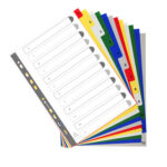 Divisori Numerici - 1-12 - PP opaco - A4 - colori assortiti - Exacompta - immagine 3