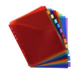 Divisori neutri a 12 tacche - PP - A4 maxi - con portaetichetta - colori assortiti - Exacompta - immagine 2
