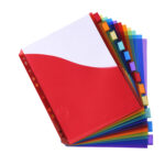 Divisori neutri a 12 tacche - PP - A4 maxi - con portaetichetta - colori assortiti - Exacompta - immagine 4