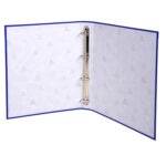 Raccoglitore foderato in PP - A4 - 4 anelli tondi 30 mm - dorso 4cm - blu scuro - Exacompta - immagine 2
