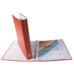 Raccoglitore foderato in PP - A4 - 4 anelli tondi 30 mm - dorso 4cm - rosso - Exacompta - immagine 2