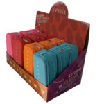 Astuccio 2 zip Monocromo -  21 x 5 x 9 cm - silicone/poliestere - colori assortiti - Pigna - immagine 2
