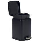 Bidone Pico - con pedale e vaschetta - 6 L - nero satinato - Perfetto - immagine 2