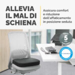 Cuscino Breyta Comfort - 6 x 43 x 43 cm - in tessuto - nero - Fellowes - immagine 7