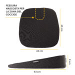 Cuscino Breyta Inclinato - 9 x 43 x 43 cm - in tessuto - nero - Fellowes - immagine 2