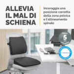 Cuscino Breyta Inclinato - 9 x 43 x 43 cm - in tessuto - nero - Fellowes - immagine 4