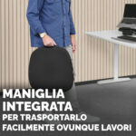 Cuscino Breyta Inclinato - 9 x 43 x 43 cm - in tessuto - nero - Fellowes - immagine 6