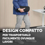 Cuscino Lombare Breyta - 17 x 35 x 6 cm - in tessuto - nero - Fellowes - immagine 7