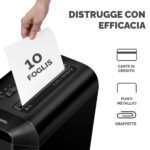 Distruggidocumenti LX65 - a frammenti - nero - Fellowes - immagine 3