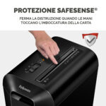 Distruggidocumenti LX65 - a frammenti - nero - Fellowes - immagine 4