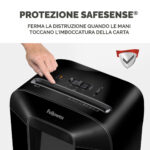 Distruggidocumenti LX85 - a frammenti - nero - Fellowes - immagine 4