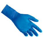 Guanti in nitrile N65 Plus - senza polvere - taglia S - blu - Reflexx - conf. 50 pezzi - immagine 2