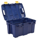 Baule multiuso Bankers Box - 39 x 59 x 33 cm - 40 L - PP - con coperchio - blu/giallo - Fellowes - immagine 2