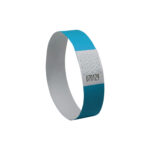 Braccialetti identificativi - in Tyvek - blu fluo - 265 x 19 mm - 50 fogli - 10 et/fg - Avery - Conf. 500 pezzi - immagine 2