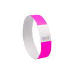Braccialetti identificativi - in Tyvek - rosa fluo - 265 x 19 mm - 50 fogli - 10 et/fg - Avery - Conf. 500 pezzi - immagine 2