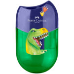 Temperamatite unicorno e dinosauro - con serbatoio - 2 fori - colori assortiti - Faber Castell - immagine 3
