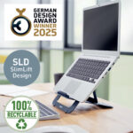 Supporto notebook - regolabile ultrapiatto - grigio scuro - in alluminio - Leitz - immagine 6