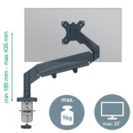 Braccio salvaspazio - per 1 monitor - grigio scuro - Leitz - immagine 2