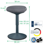 Sgabello Active Comfort da seduta - grigio scuro - Leitz - immagine 5