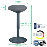 Sgabello Active Comfort in piedi - grigio scuro - Leitz - immagine 5