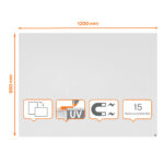Lavagna Bianca Magnetica Infinity - 120 x 90 cm - Nobo - immagine 2