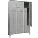 Armadio spogliatoio in metallo salvaspazio - a 6 ante a L - 120 x 50 x 195 cm - grigio - Fasma - immagine 2