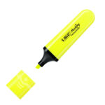 Evidenziatore Flat  - punta a scalpello - tratto da 1,2mm-4,6mm - giallo - Bic - conf. 12 pezzi - immagine 2