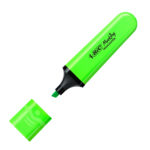 Evidenziatore Flat  - punta a scalpello - tratto da 1,2mm-4,6mm - colori assortiti fluo - Bic - astuccio 4 pezzi - immagine 4