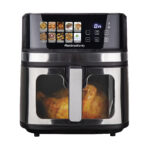 Friggitrice ad aria Gaia Plus - doppia resistenza - 38,8 x 33,7 x 38,5 cm - 8 L - nero - Melchioni family - immagine 2