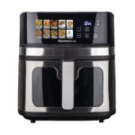 Friggitrice ad aria Gaia Plus - doppia resistenza - 38,8 x 33,7 x 38,5 cm - 8 L - nero - Melchioni family - immagine 3