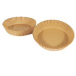 Vaschette cartaforno per friggitrice ad aria - in astuccio - diametro 16 cm - altezza 4,5 cm - avana - Perfetto Kitchen - conf. 50 p ezzi - immagine 2