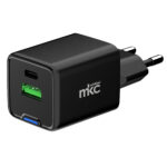 Caricatore USB -  35W -  1 USB-C + 1 USB-A - Nero - MKC Melchioni - immagine 2
