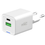 Caricatore USB -  35W -  1 USB-C + 1 USB-A - Bianco -MKC Melchioni - immagine 2
