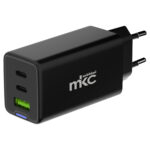 Caricatore USB -  65W -  2 USB-C + 1 USB-A - Nero - MKC Melchioni - immagine 2